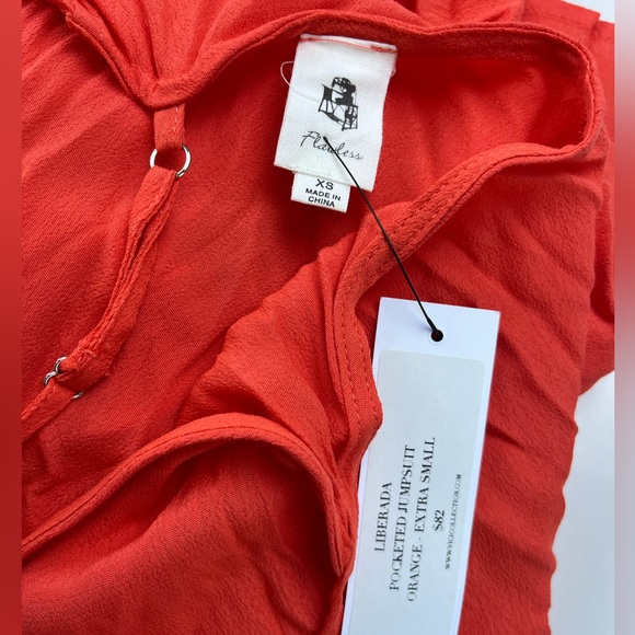 Flawless Orange Liberada Pocketed Jumpsuit N251 - Picture 4 of 10